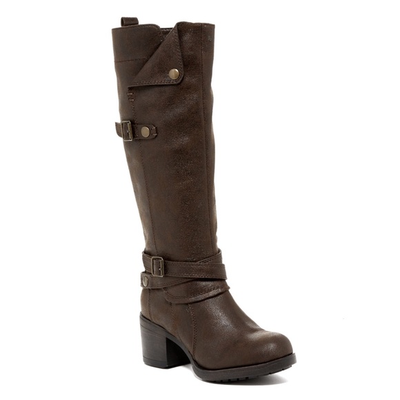MIA Shoes - MIA Sabata Boot Brown Faux Leather - size 7